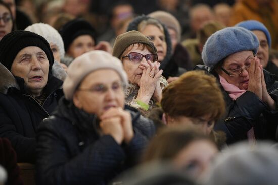 Рождественская служба в минском кафедральном костеле