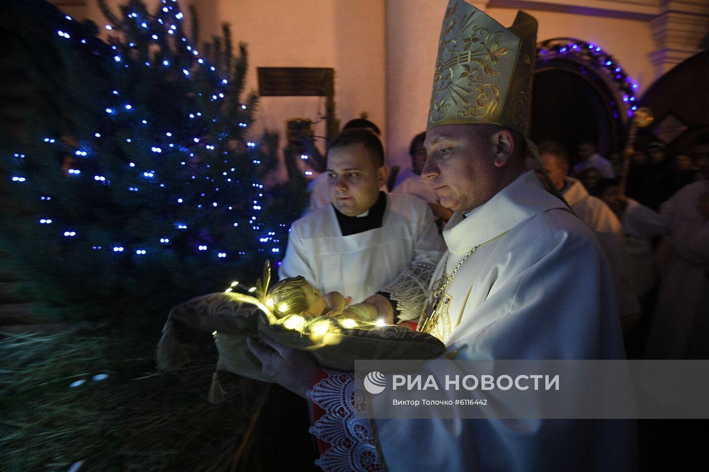 Рождественская служба в минском кафедральном костеле