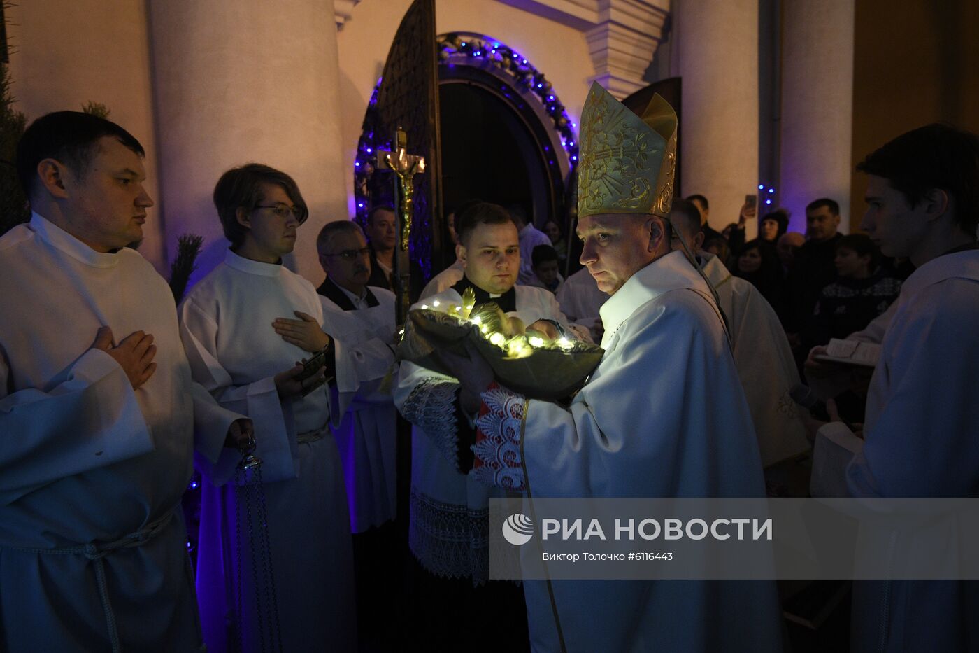 Рождественская служба в минском кафедральном костеле