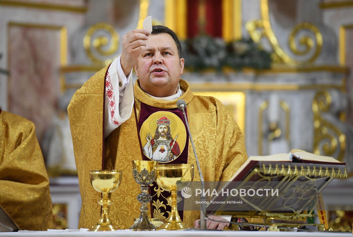 Рождественская служба в минском кафедральном костеле