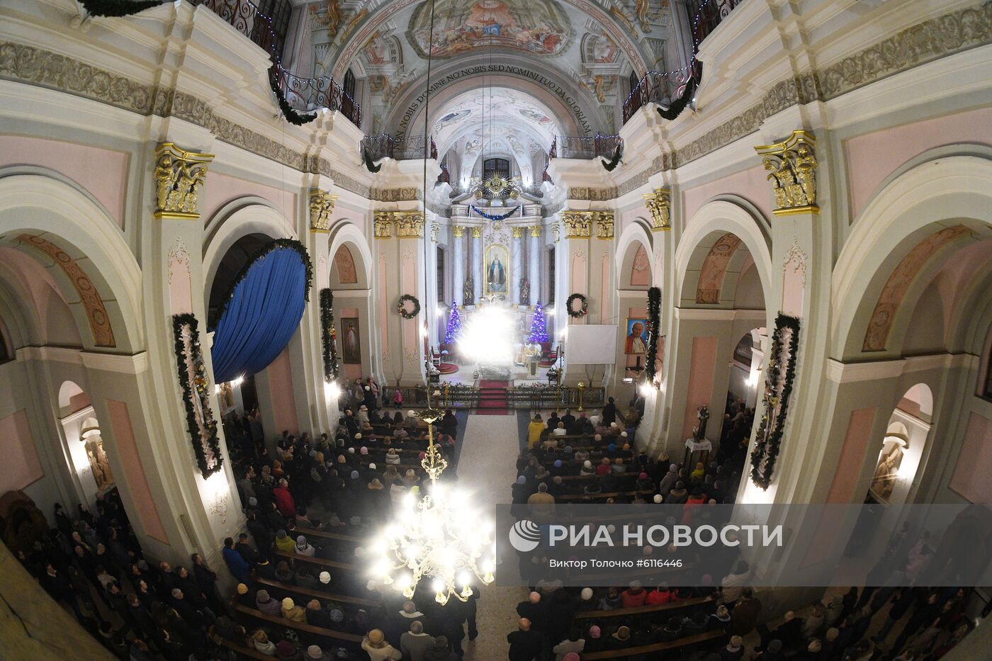 Рождественская служба в минском кафедральном костеле