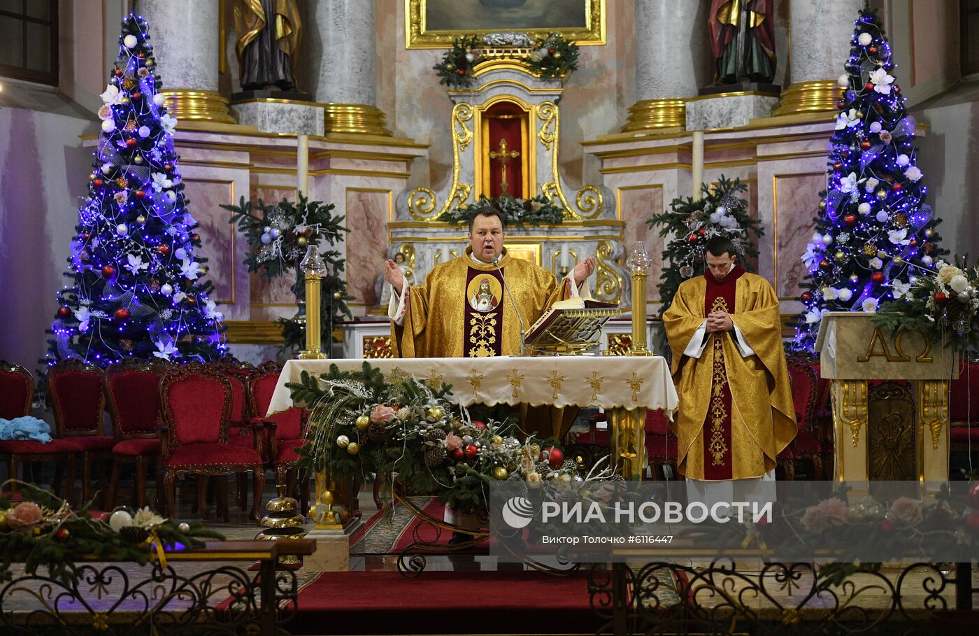 Рождественская служба в минском кафедральном костеле