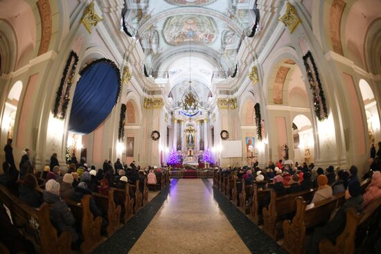 Рождественская служба в минском кафедральном костеле