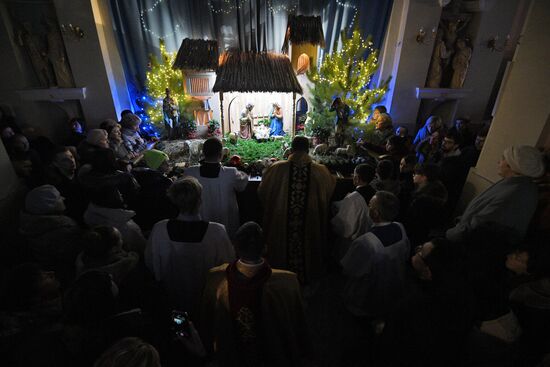 Рождественская служба в минском кафедральном костеле