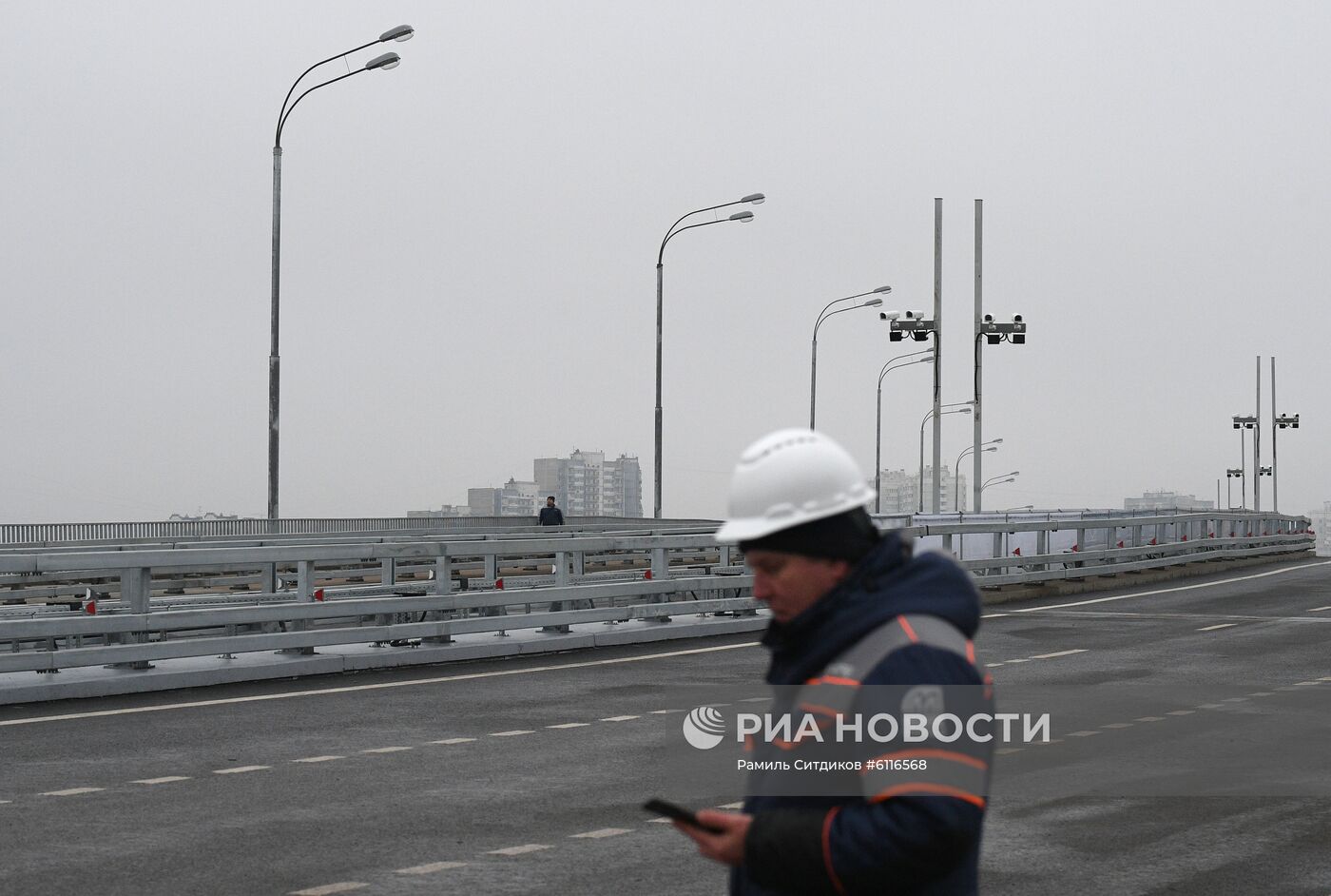 Открытие моста через Кожуховский затон на юго-востоке Москвы