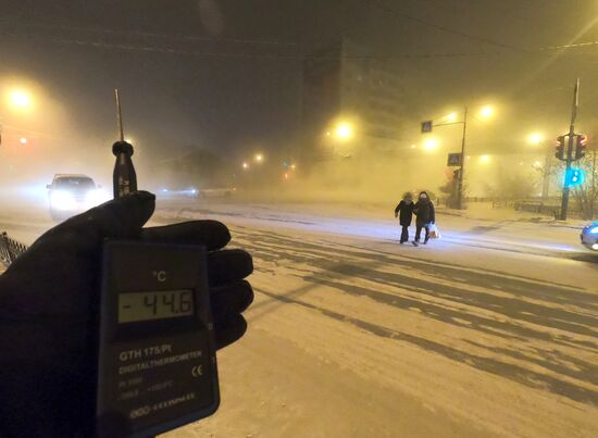 Аномальные морозы в Якутске