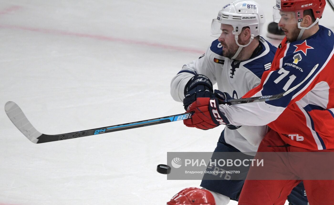 Хоккей. КХЛ. Матч ЦСКА - "Динамо" (Москва)