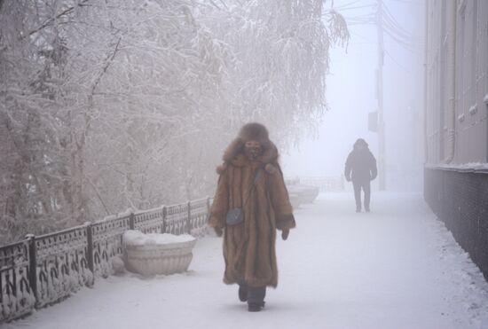 Аномальные морозы в Якутске