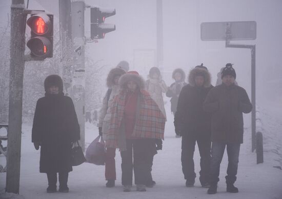 Аномальные морозы в Якутске