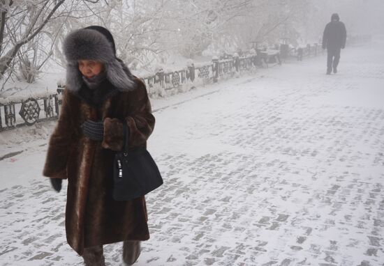 Аномальные морозы в Якутске