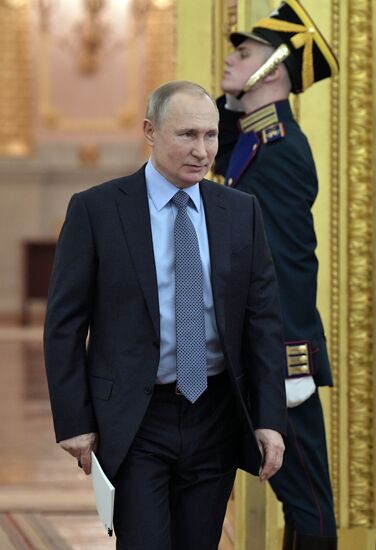 Президент РФ В. Путин провел заседание Госсовета по вопросам аграрной политики