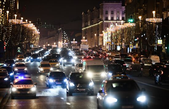 Предновогодние пробки в Москве