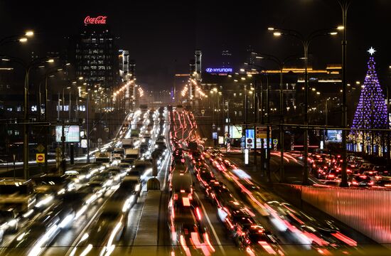 Предновогодние пробки в Москве