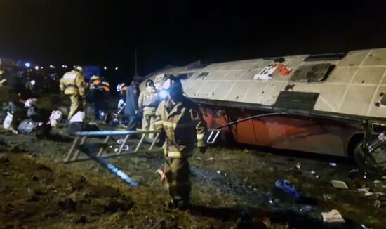 В ДТП с автобусом в Липецкой области пострадали девять человек