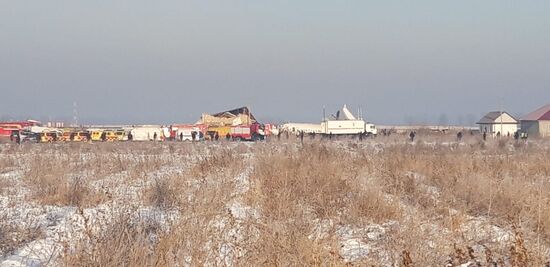 Крушение пассажирского самолета в Казахстане