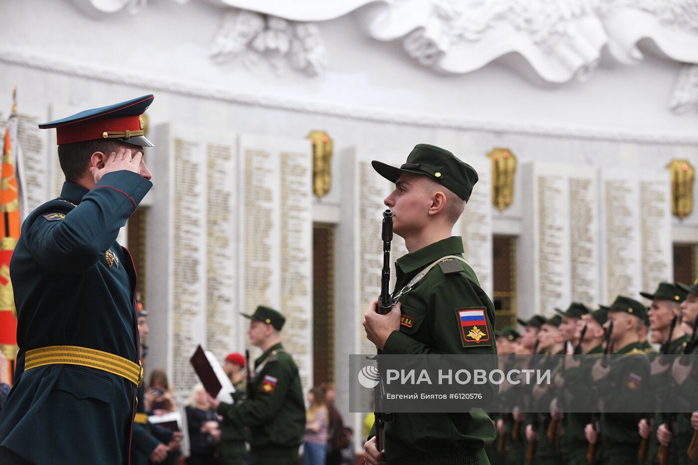 Присяга новобранцев Преображенского полка