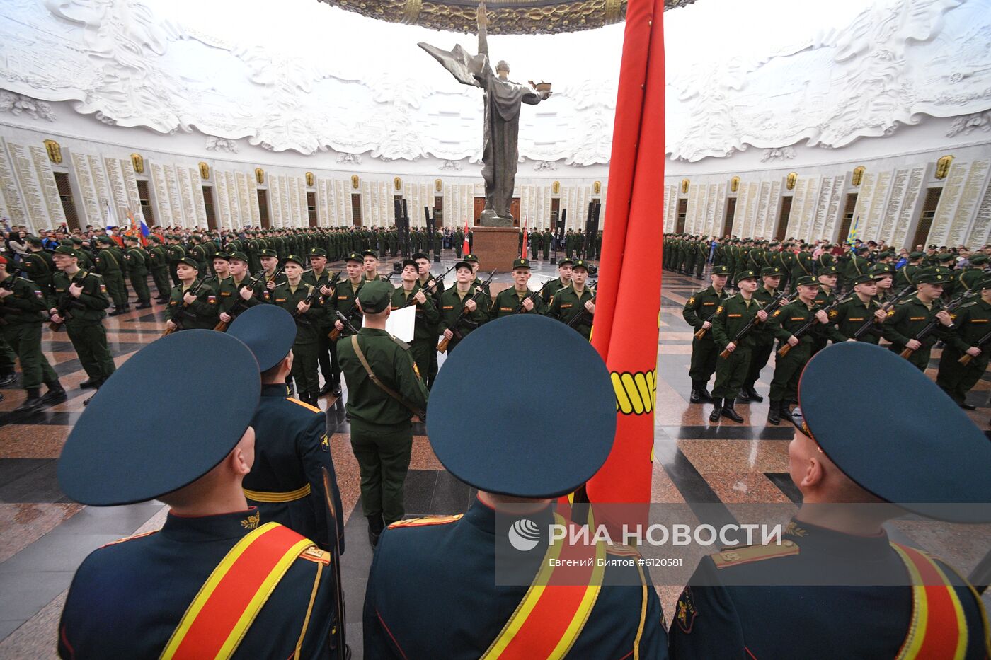 Присяга новобранцев Преображенского полка