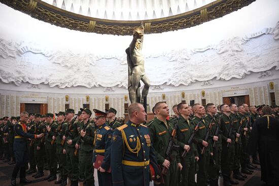 Присяга новобранцев Преображенского полка