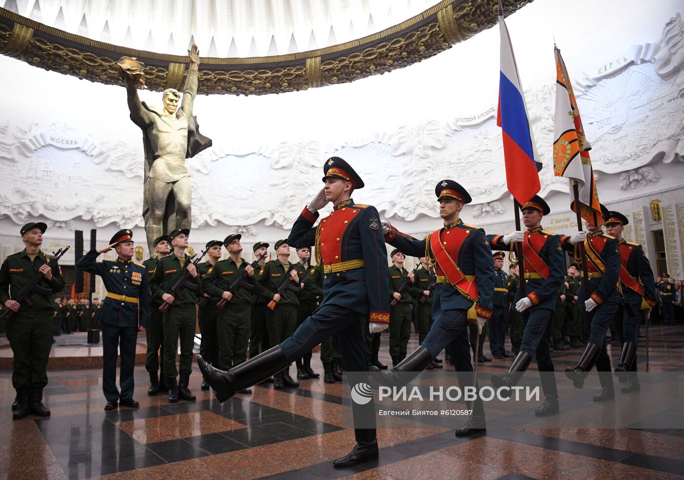 Присяга новобранцев Преображенского полка