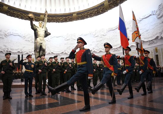 Присяга новобранцев Преображенского полка