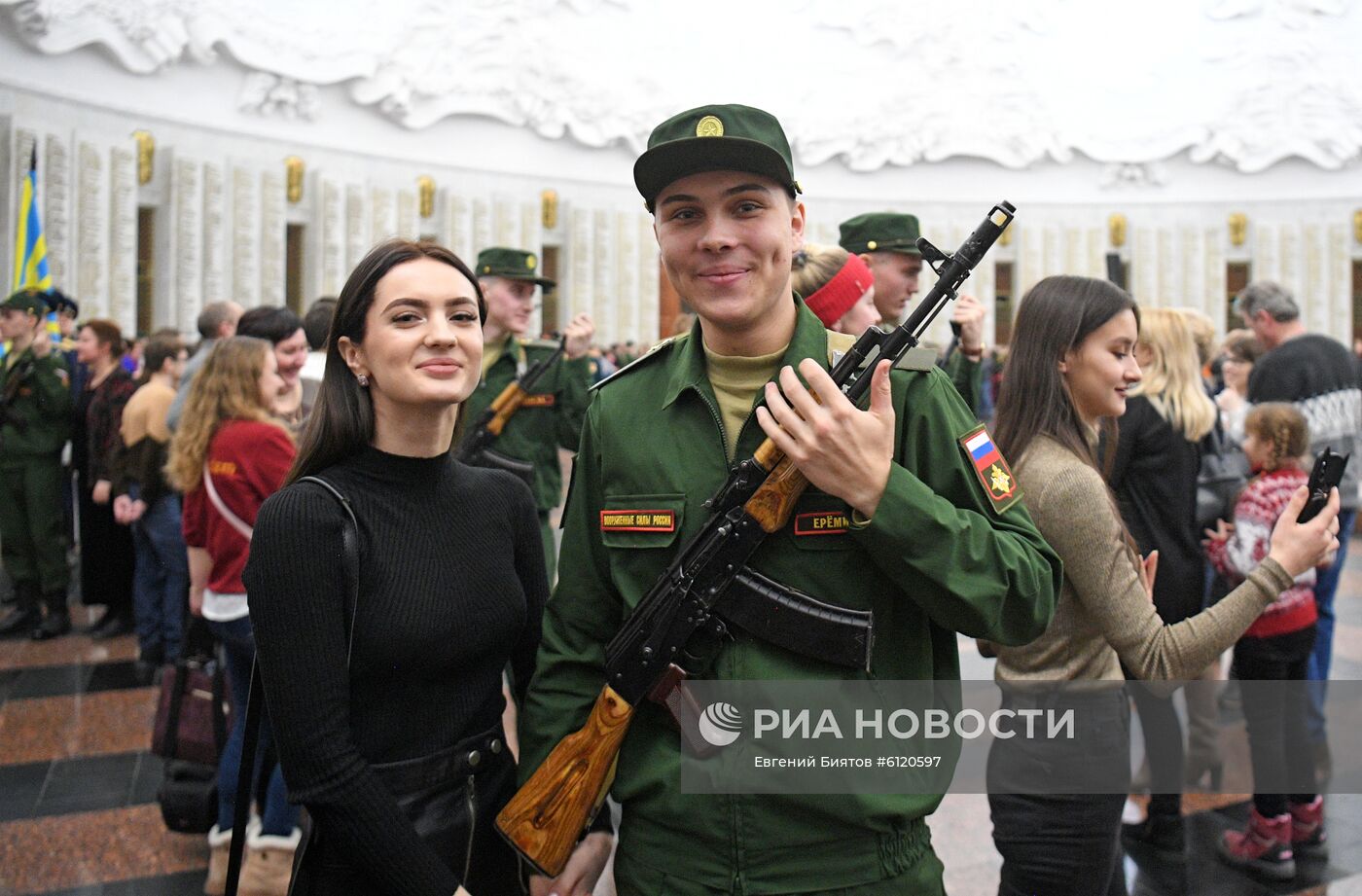 Присяга новобранцев Преображенского полка