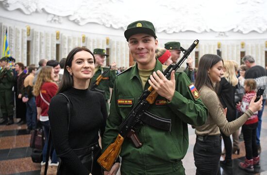 Присяга новобранцев Преображенского полка