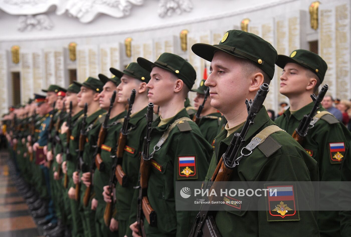 Присяга новобранцев Преображенского полка