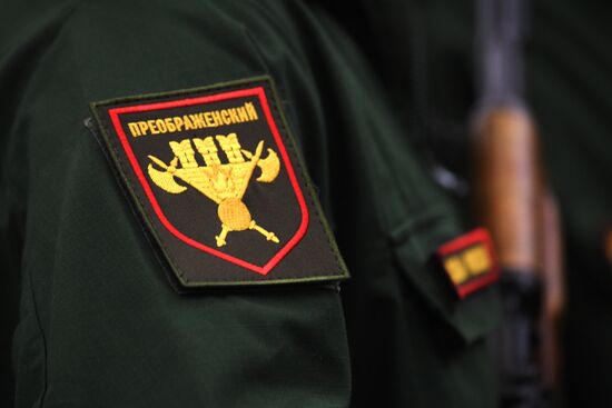 Присяга новобранцев Преображенского полка