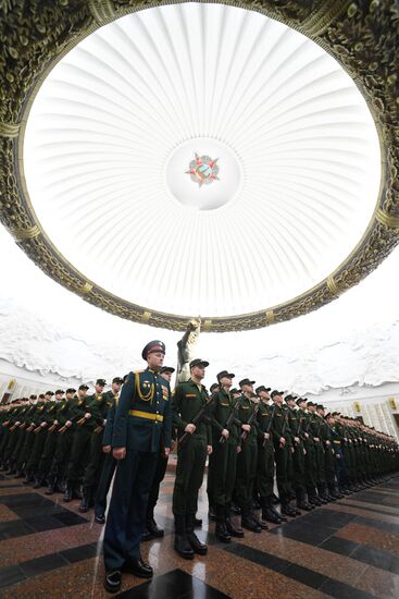 Присяга новобранцев Преображенского полка