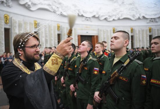 Присяга новобранцев Преображенского полка