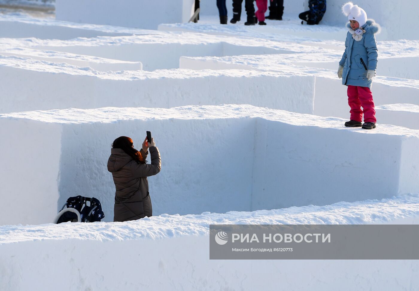 Открытие снежного лабиринта в Казани