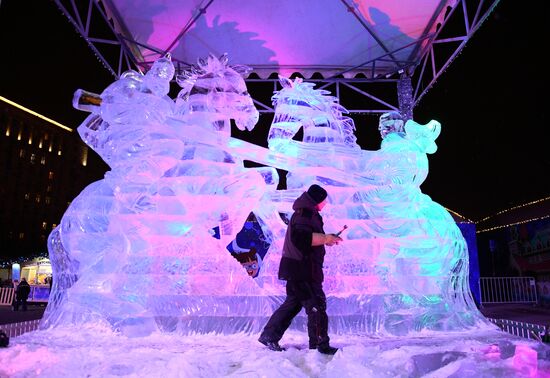 Фестиваль скульптур "Ледовая Москва. В кругу семьи"