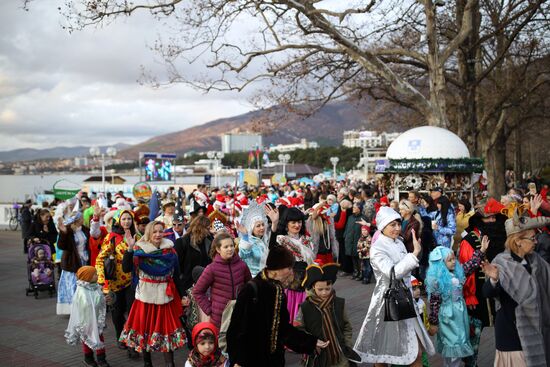 Новогодний костюмированный карнавал в Геленджике