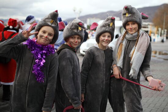 Новогодний костюмированный карнавал в Геленджике