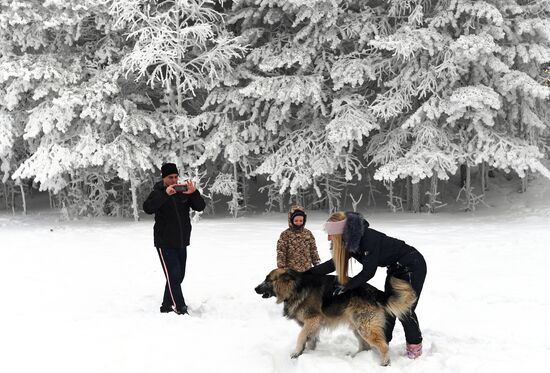 Мороз в Красноярском крае