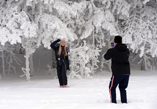 Мороз в Красноярском крае