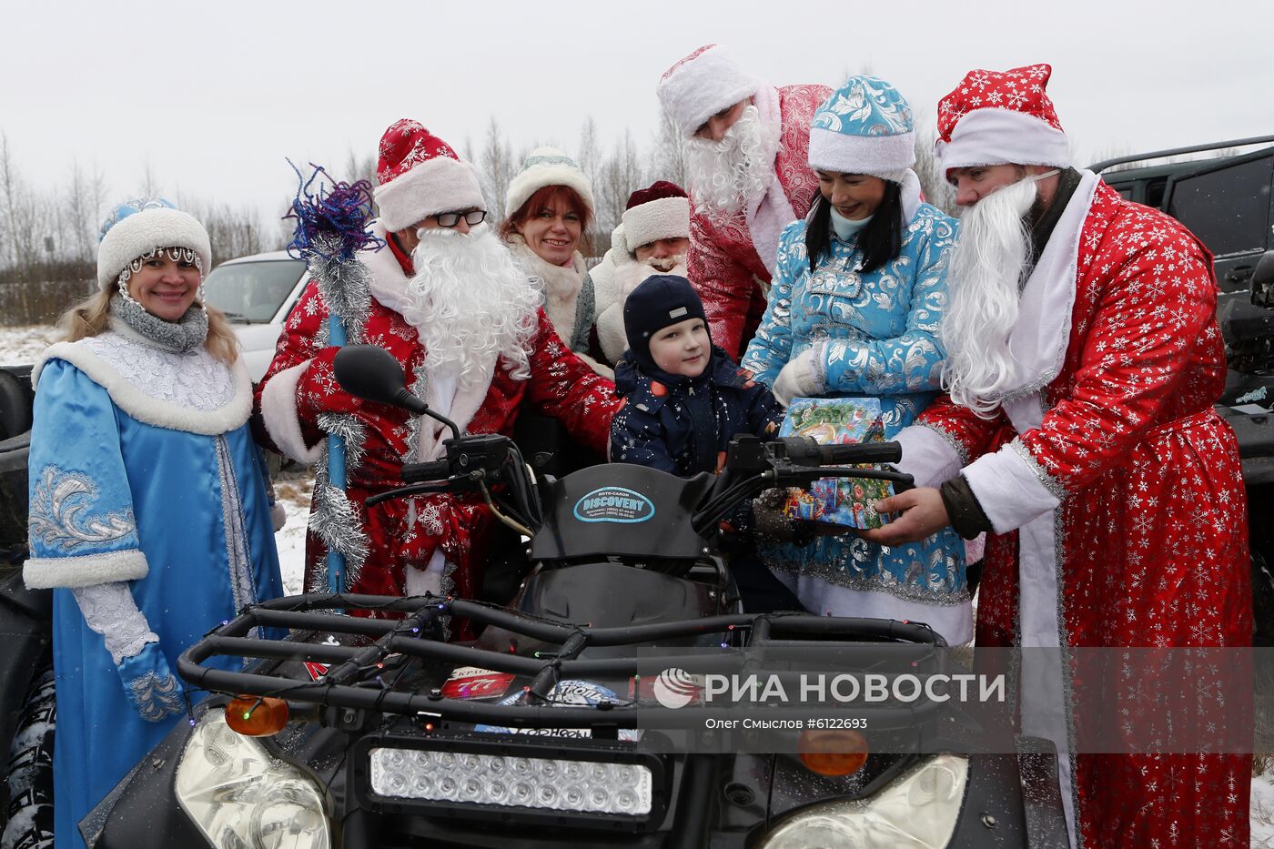 Благотворительная акция "Пробег Дедов Морозов" в Рыбинске