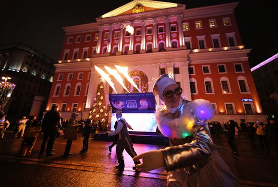 Новогоднее украшение центральных улиц Москвы