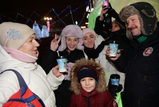 Празднование Нового года в городах России