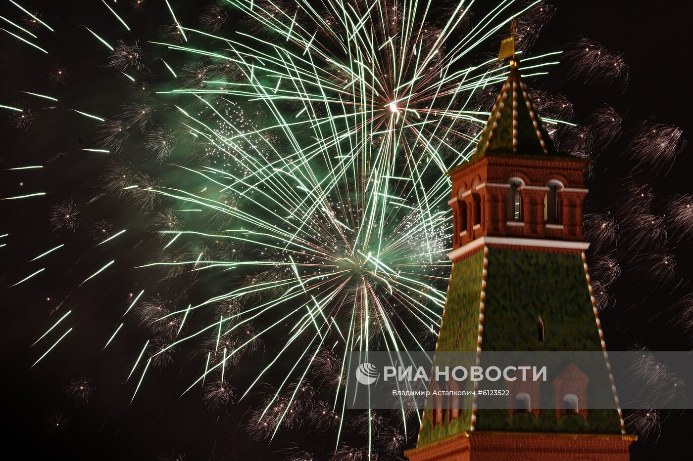 Празднование Нового года в Москве