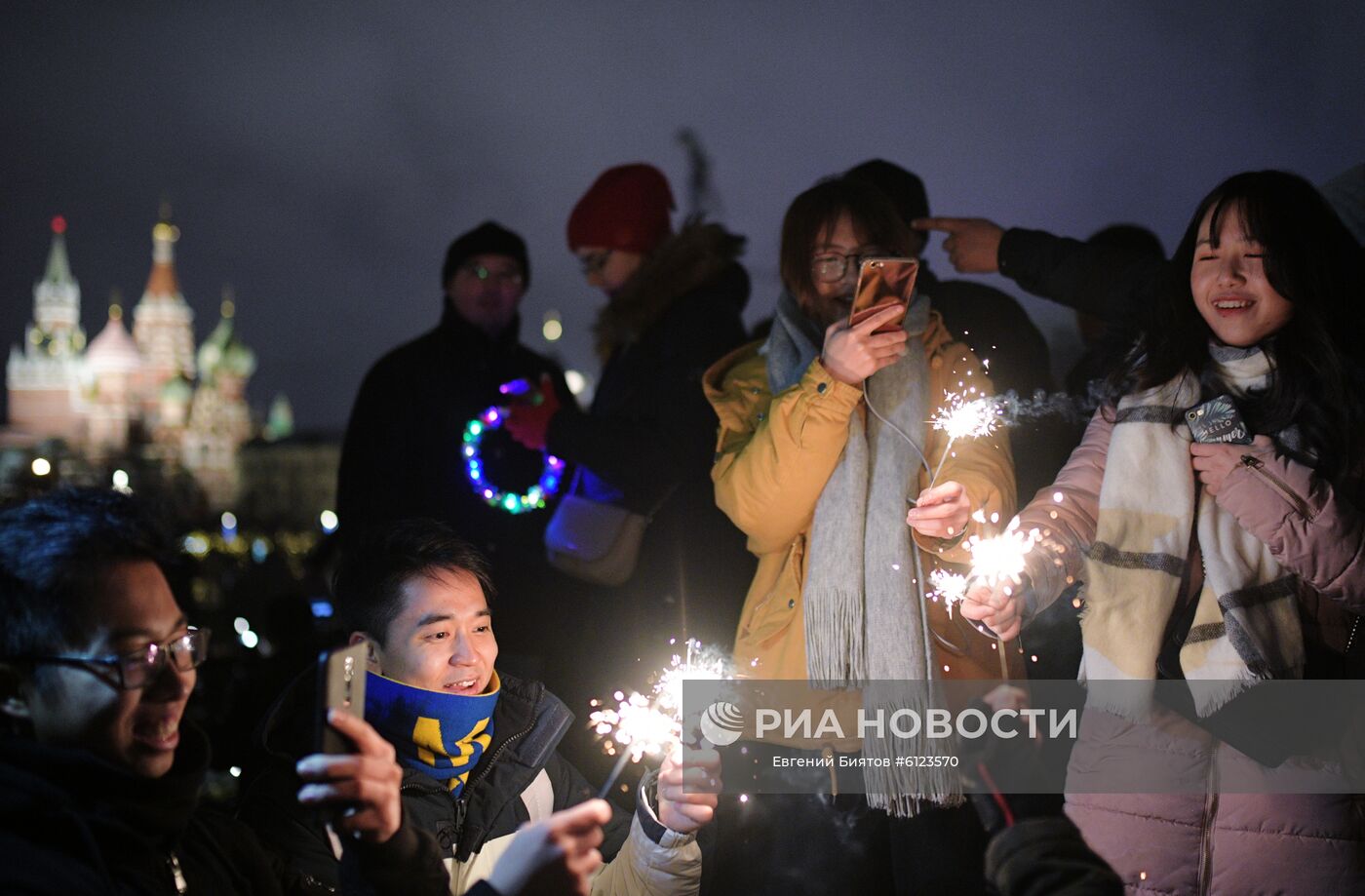 Празднование Нового года в Москве