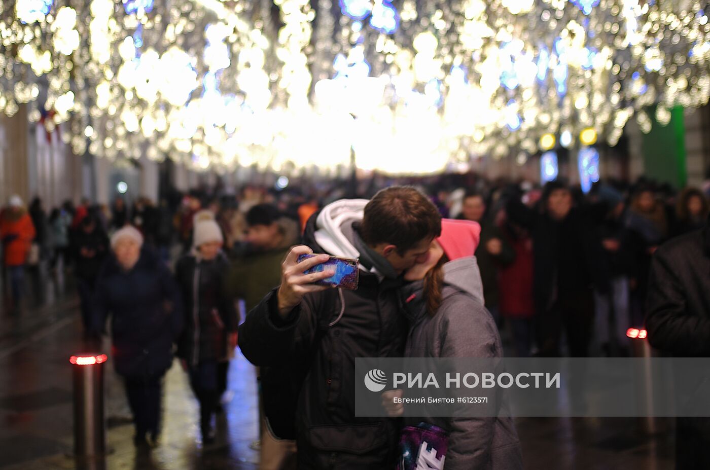 Празднование Нового года в Москве