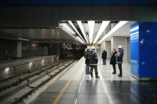 Строительство станции метро "Нижегородская" в Москве