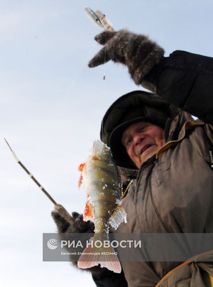 Зимняя подледная рыбалка на Иван-Озере