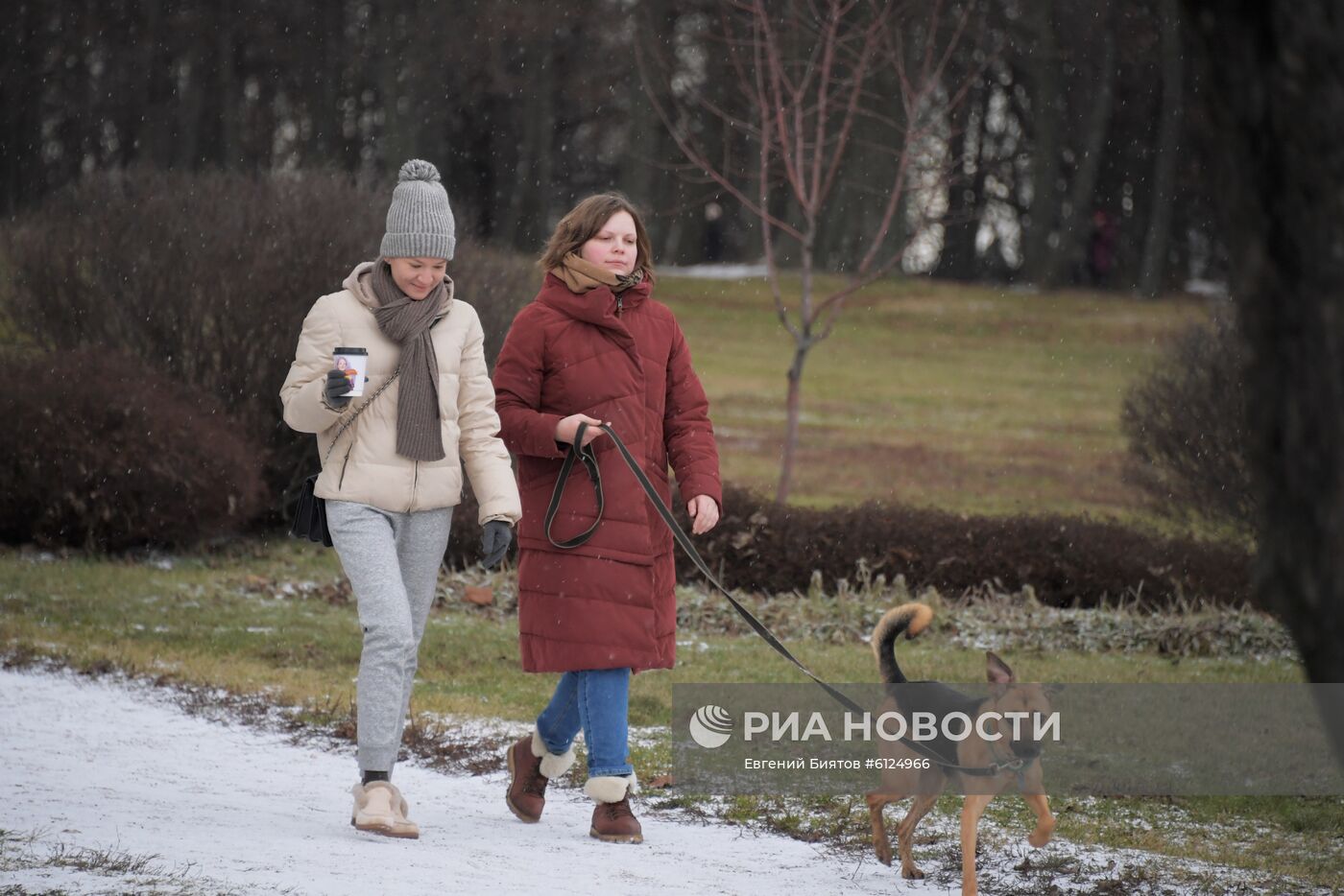 Зимние развлечения горожан в парке Коломенское 