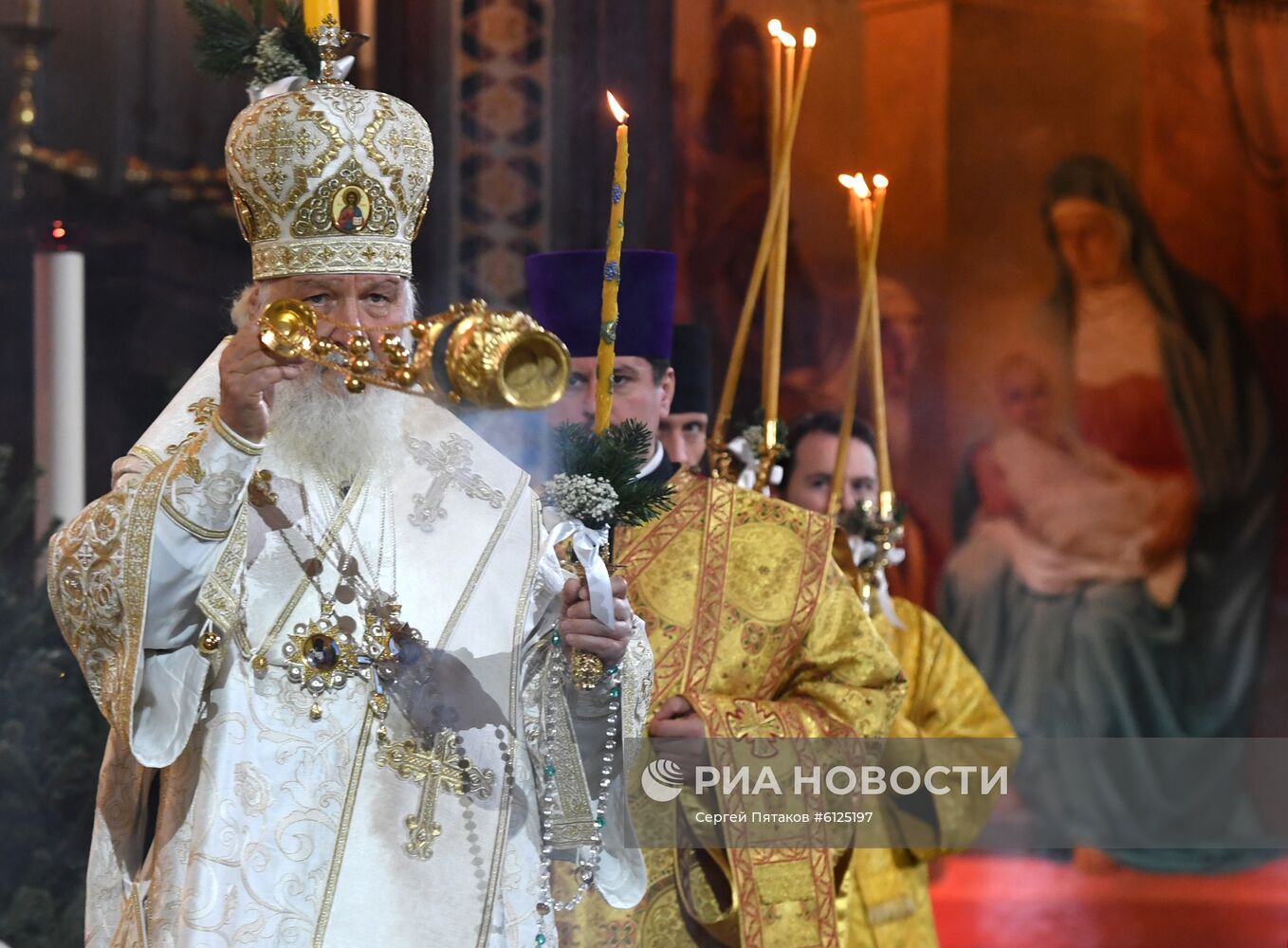 Рождество Христово. Патриаршая литургия в Храме Христа Спасителя