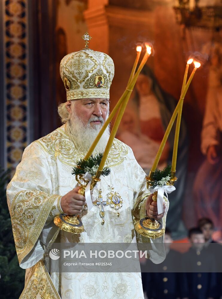 Рождество Христово. Патриаршая литургия в Храме Христа Спасителя