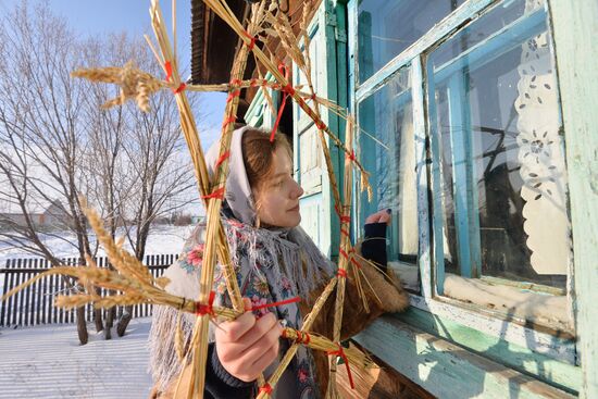 Святки в казачьем поселке Черноречье Челябинской области