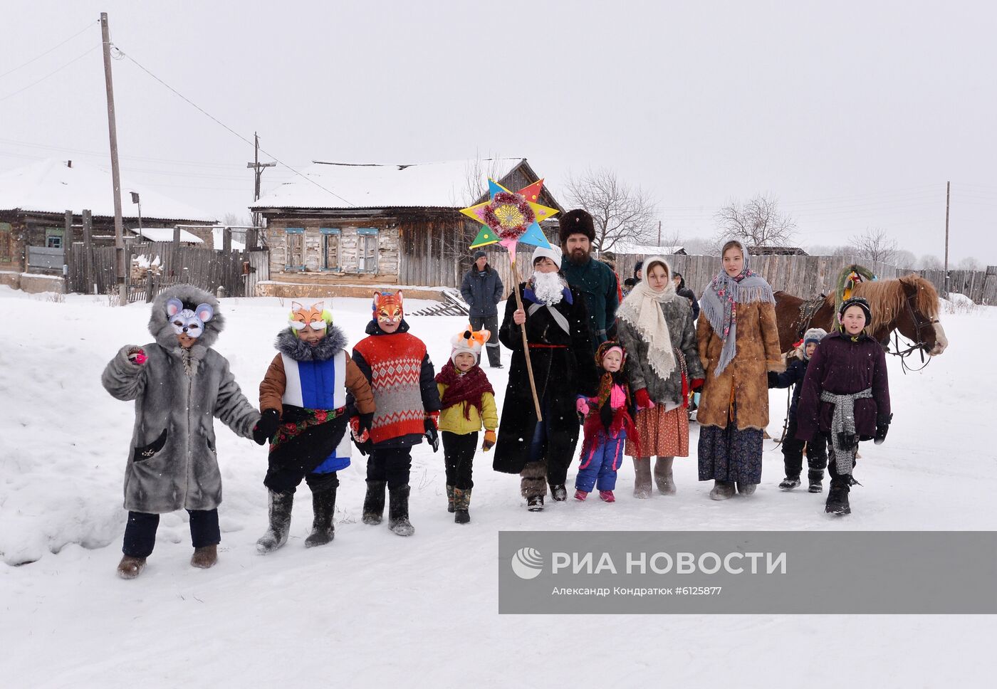 Святки в казачьем поселке Черноречье Челябинской области