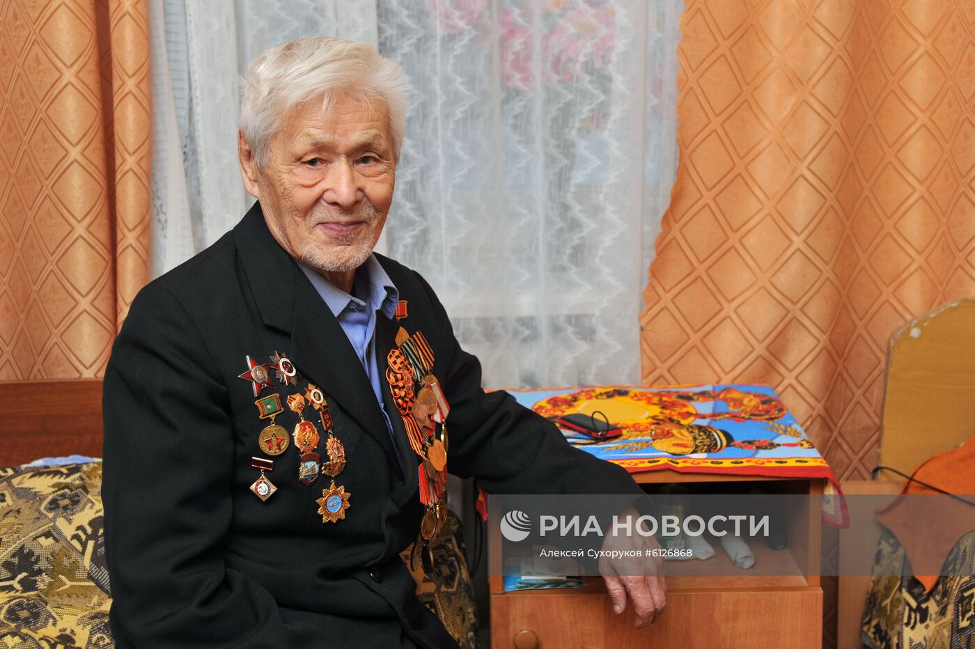 Ветеран Великой Отечественной войны Н. И. Казанцев